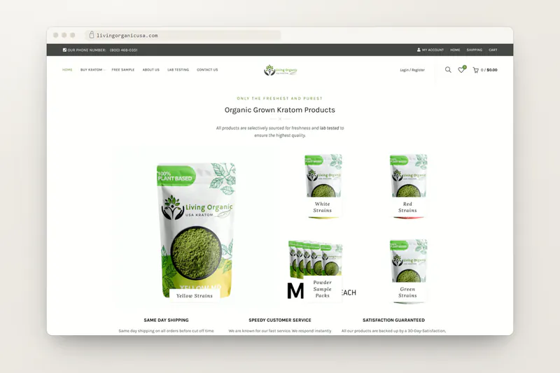 Living Organic USA website